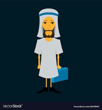 Flat icon on theme arabic business muslim vector image