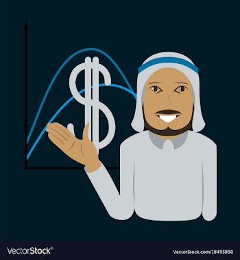 Flat icon on theme arabic business muslim vector image
