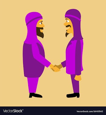 Flat icon on theme arabic business muslim vector image