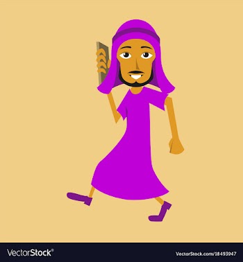 Flat icon on theme arabic business muslim vector image