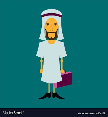 Flat icon on theme arabic business muslim vector image