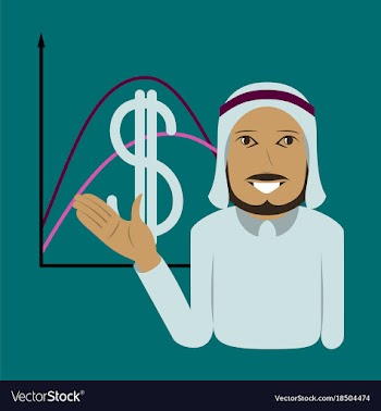 Flat icon on theme arabic business muslim vector image