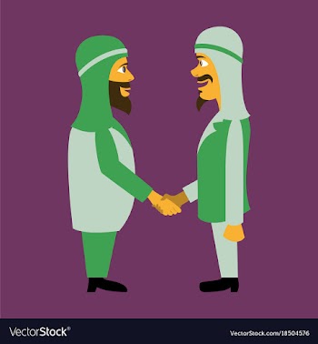 Flat icon on theme arabic business muslim vector image