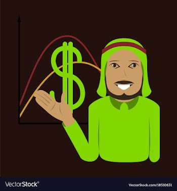 Flat icon on theme arabic business muslim vector image