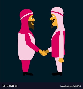 Flat icon on theme arabic business muslim vector image