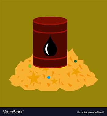 Flat icon on theme arabic business oil and gold vector image