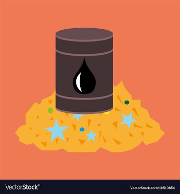 Flat icon on theme arabic business oil and gold vector image