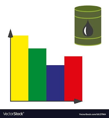 Flat icon on theme arabic business oil chart vector image