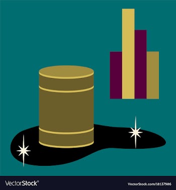 Flat icon on theme arabic business oil chart vector image