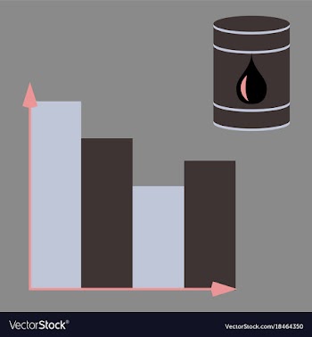 Flat icon on theme arabic business oil chart vector image