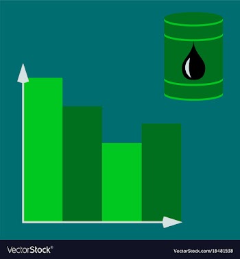 Flat icon on theme arabic business oil chart vector image