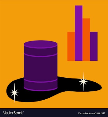 Flat icon on theme arabic business oil chart vector image