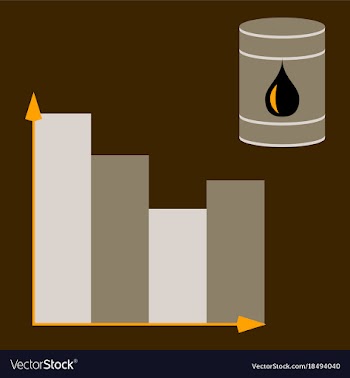 Flat icon on theme arabic business oil chart vector image