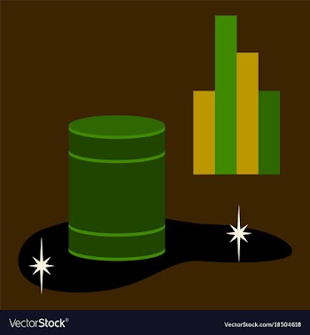 Flat icon on theme arabic business oil chart vector image