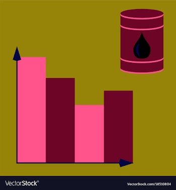 Flat icon on theme arabic business oil chart vector image