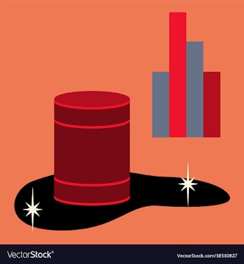 Flat icon on theme arabic business oil chart vector image