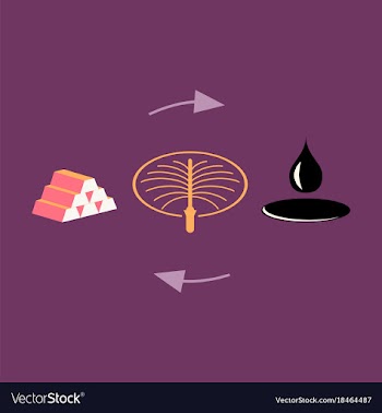 Flat icon on theme arabic business oil exchange vector image