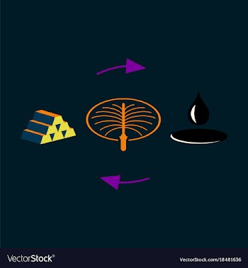 Flat icon on theme arabic business oil exchange vector image