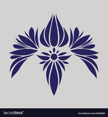 Flat icon on theme arabic business oriental flower vector image