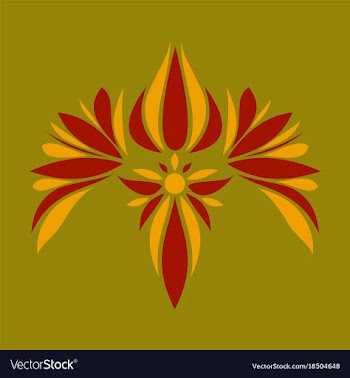 Flat icon on theme arabic business oriental flower vector image