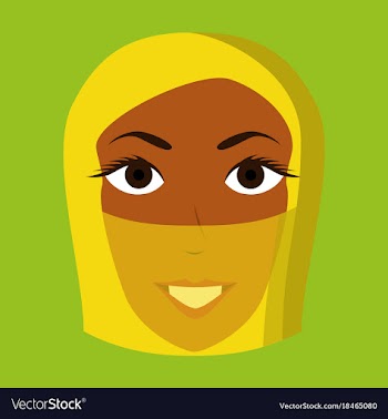Flat icon on theme arabic business portrait of a vector image