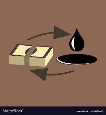Flat icon on theme arabic business sale of oil vector image