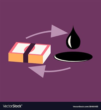 Flat icon on theme arabic business sale of oil vector image
