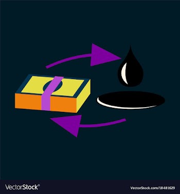 Flat icon on theme arabic business sale of oil vector image