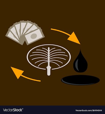 Flat icon on theme arabic business sale of oil vector image