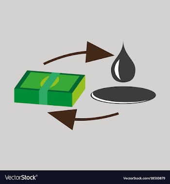 Flat icon on theme arabic business sale of oil vector image