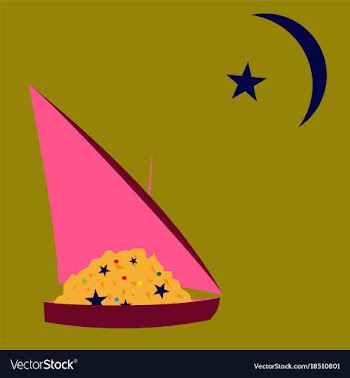 Flat icon on theme arabic business ship with vector image