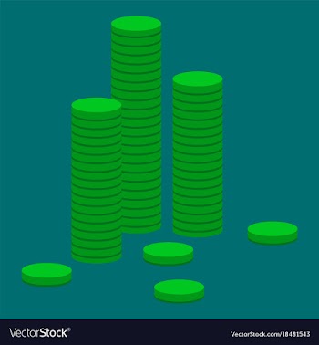 Flat icon on theme arabic business stacks of coins vector image
