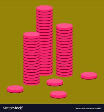 Flat icon on theme arabic business stacks of coins vector image