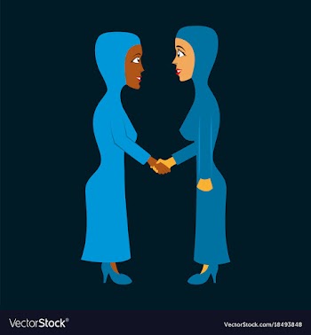 Flat icon on theme arabic business women vector image