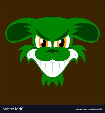 Flat icon on theme evil animal angry dog vector image