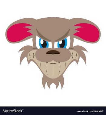 Flat icon on theme evil animal angry dog vector image