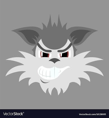 Flat icon on theme evil animal coyote vector image