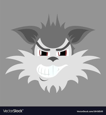 Flat icon on theme evil animal coyote vector image