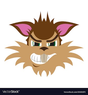 Flat icon on theme evil animal coyote vector image