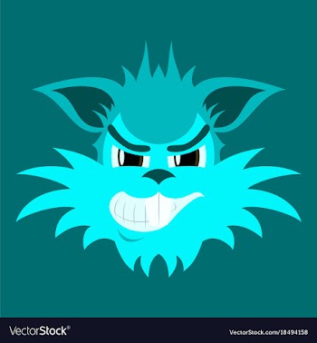 Flat icon on theme evil animal coyote vector image