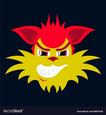 Flat icon on theme evil animal coyote vector image