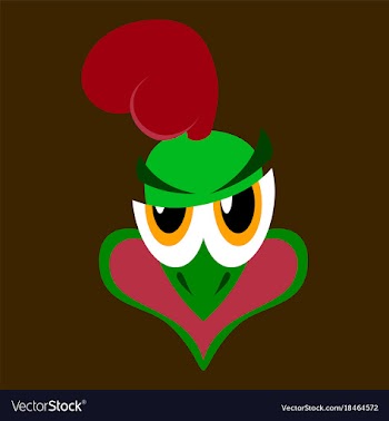 Flat icon on theme evil animal hen vector image