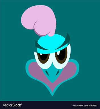 Flat icon on theme evil animal hen vector image