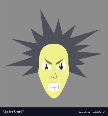 Flat icon on theme evil face vector image
