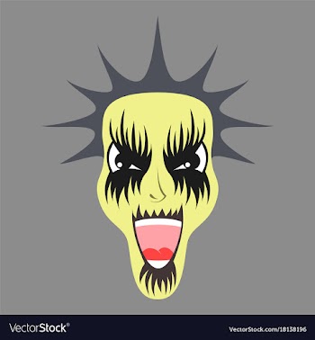 Flat icon on theme evil face vector image