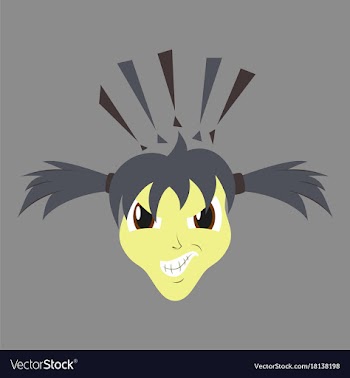 Flat icon on theme evil face vector image