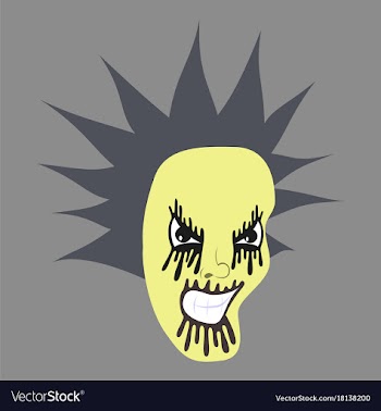 Flat icon on theme evil face vector image