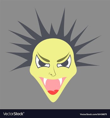 Flat icon on theme evil face vector image
