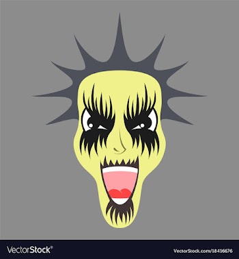 Flat icon on theme evil face vector image