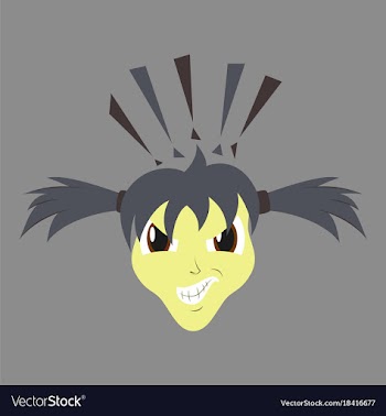 Flat icon on theme evil face vector image
